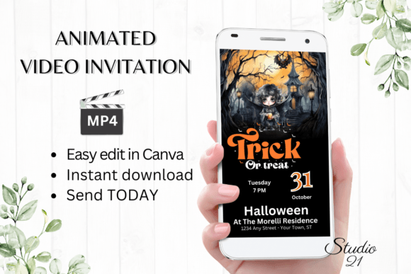 Animated Halloween Trick or Treat Invite: A Modern Typography Guide
