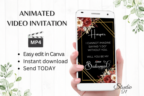 Fall Junior Bridesmaid W3155JM: A Warm, Whimsical Font for Invitations & More