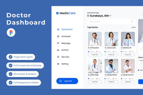 MedisCare - Doctor Dashboard V1: The Visual Command Center for Modern Healthcare