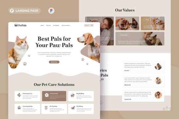PetPals: A Clean Landing Page for Your Pet Business