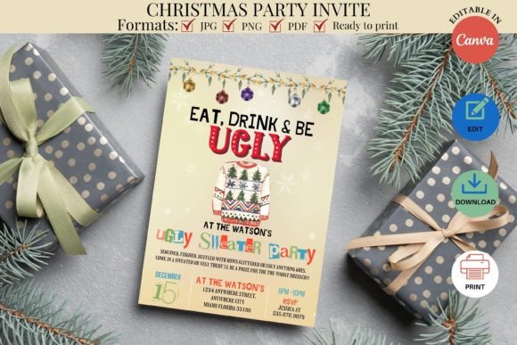 Ugly Sweater Christmas Party Invite: Design Your Best Event Yet