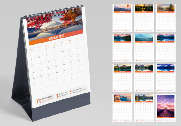 Vertical Desk Calendar: A Creative Template for Year-Round Engagement